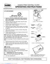 Keating Of Chicago Central Filter Hands Free Operating Instructions Manual