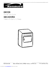 Kenmore 9804 - 5.8 cu. Ft. Gas Dryer Use & Care Manual