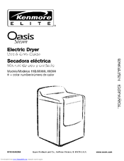 Kenmore 6808 - Elite Oasis ST 7.6 cu. Ft. Capacity Electric Dryer Use And Care Manual
