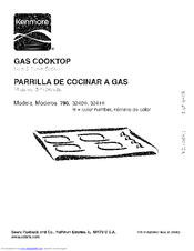 Kenmore 3241 - 30 in. Gas Cooktop Use & Care Manual