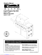 Kenmore Elite 141.176801 Owner's Manual