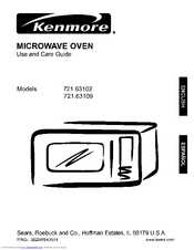 Kenmore 721.63102 Use And Care Manual
