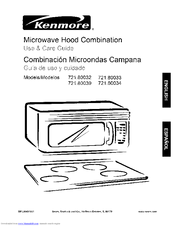 Kenmore MICROWAVE HOOD COMBINATION 721.80033 Use & Care Manual