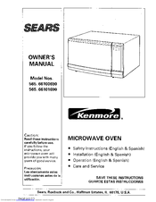 Kenmore 565.6610069 Owner's Manual