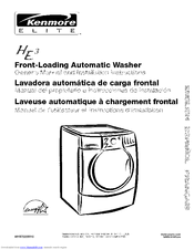 Kenmore elite he3 Owner's Manual And Installation Instructions
