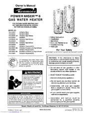 Kenmore POWER MISER 153.336861 Owner's Manual