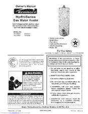 Kenmore HydroSense 153.334430 Owner's Manual