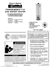 Kenmore Power Miser 12 153.331543 Owner's Manual