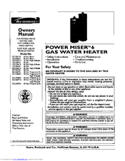 Kenmore POWER MISER 153.336812 Owner's Manual