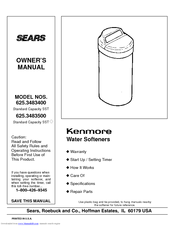 Kenmore 625.348320 Owner's Manual