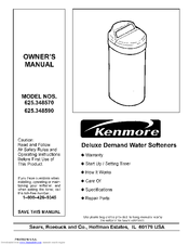 Kenmore 625.348570 Owner's Manual