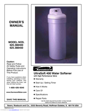 Kenmore ULTRASOFT 400 625.38845 Owner's Manual