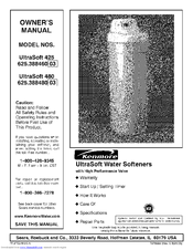 Kenmore 625.38848003 Owner's Manual