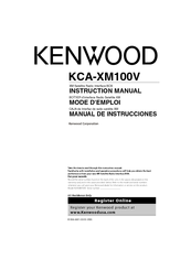 Kenwood KCA-XM100V Instruction Manual
