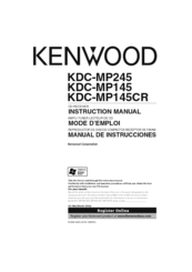 Kenwood KDC-MP145CR Instruction Manual