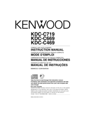 Kenwood KDC-C469 Instruction Manual