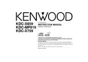Kenwood KDC-X859 Instruction Manual