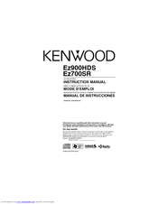 Kenwood EZ700SR Instruction Manual