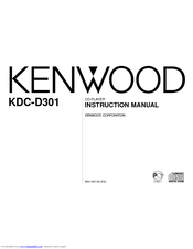 Kenwood KDC-D301 Instruction Manual