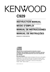 Kenwood C929 Instruction Manual