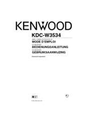 Kenwood KDC-W3534 Manuel D'instructions