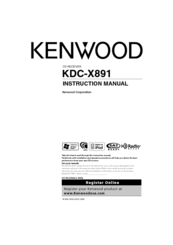 Kenwood KDC-X891 Instruction Manual