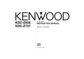 Kenwood KDC-Z838 Instruction Manual
