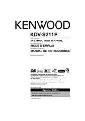 Kenwood KDV-S211P Instruction Manual