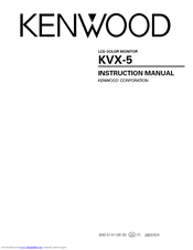 Kenwood KVX-5 Instruction Manual