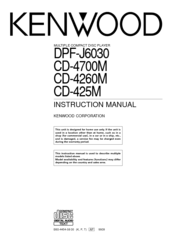 Kenwood CD-4260M Instruction Manual