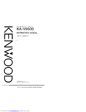 Kenwood KA-V9500 Instruction Manual