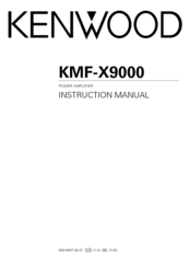 Kenwood KMF-X9000 Instruction Manual