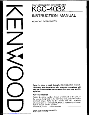 Kenwood KGC-4032 Instruction Manual