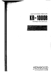 Kenwood KR-1000B Instruction Manual