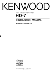 Kenwood HD-7 Instruction Manual