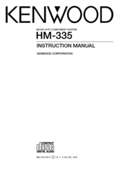 Kenwood RXD-M35 Instruction Manual