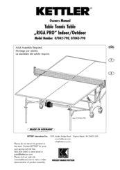 Kettler 07042-790 Owner's Manual