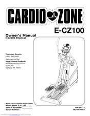 Keys Fitness CARDIOZONE E-CZ100 Owner's Manual