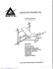 Keys Fitness Strenght Trainer-2300 Owner's Manual