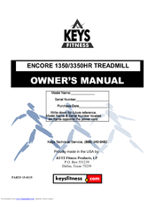 Keys Fitness ENCORE 1350 Owner's Manual