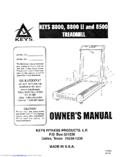 Keys Fitness 8800 Owner's Manual