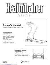 Keys Fitness HealthTrainer HT403T Owner's Manual