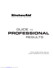 KitchenAid PROLINE KPCB348 User Manual
