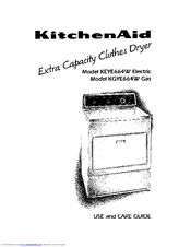 KitchenAid KGYE664W Use And Care Manual