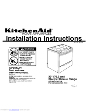 Kitchenaid ELECTRIC SLIDE-IN 9751596 Installation Instructions Manual