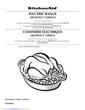 KitchenAid KERS205TBL - ARCHITECTII - Electric Range Use And Care Manual
