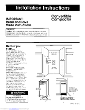 Kitchenaid compactor Installation Instructions Manual