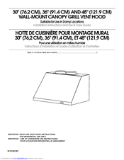 KitchenAid UXG7480VDS Installation Instructions And Use & Care Manual