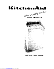 Kitchenaid kawe700t Use And Care Manual