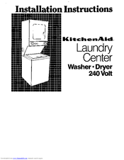 KitchenAid Washer/Dryer Installation Instructions Manual